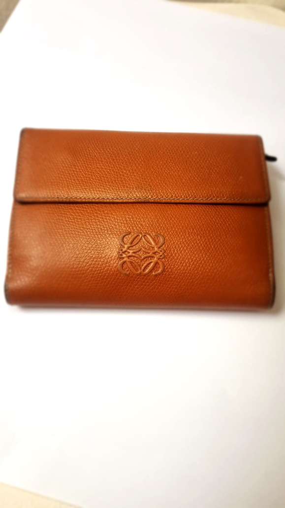 Cartera Loewe piel marrón
