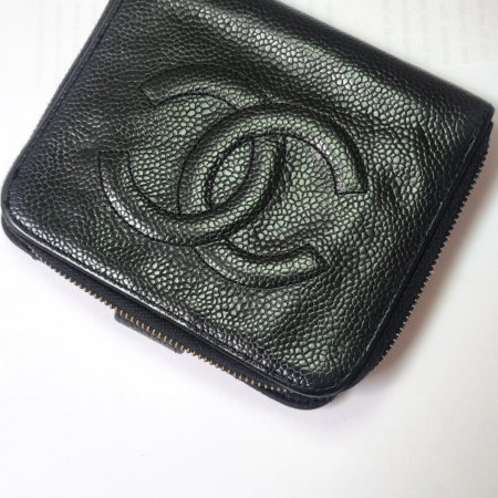 Cartera de piel negra Chanel