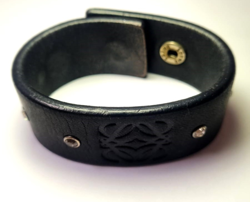 Pulsera Loewe en Cuero Negro